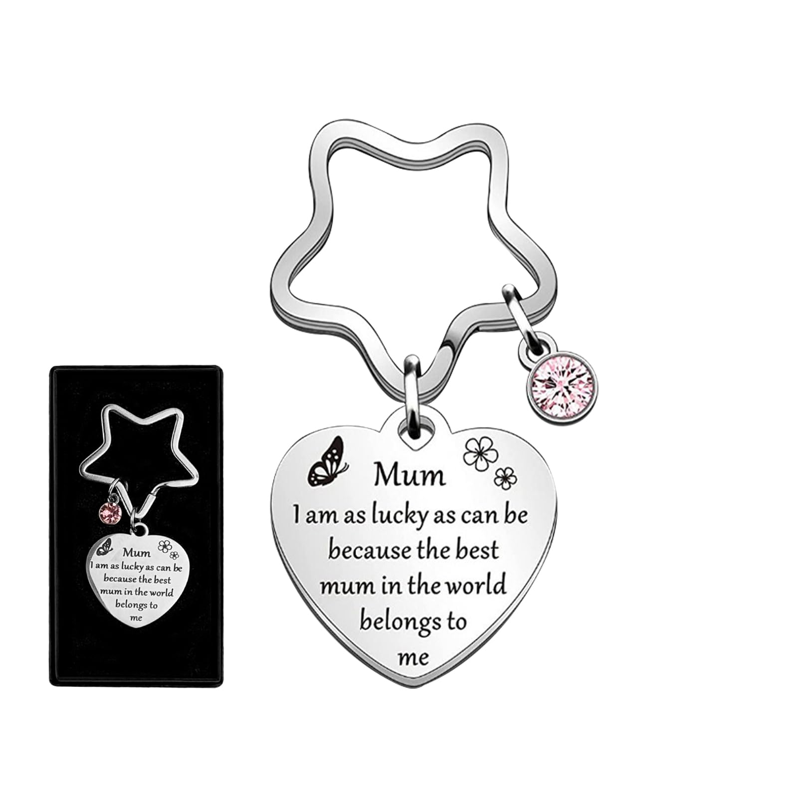 Jsdoin White Mothers Day Gifts, Keyring Keychain Key Ring From Daughter Son For Mummy Gifts Christmas Thanksgiving Mothers Day Gifts For Mom Mother Mama Mum