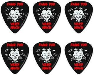 Fang Thank You Very Much Vampire Funny Humor Novelty Guitar Picks Medium Gauge - Set of 6