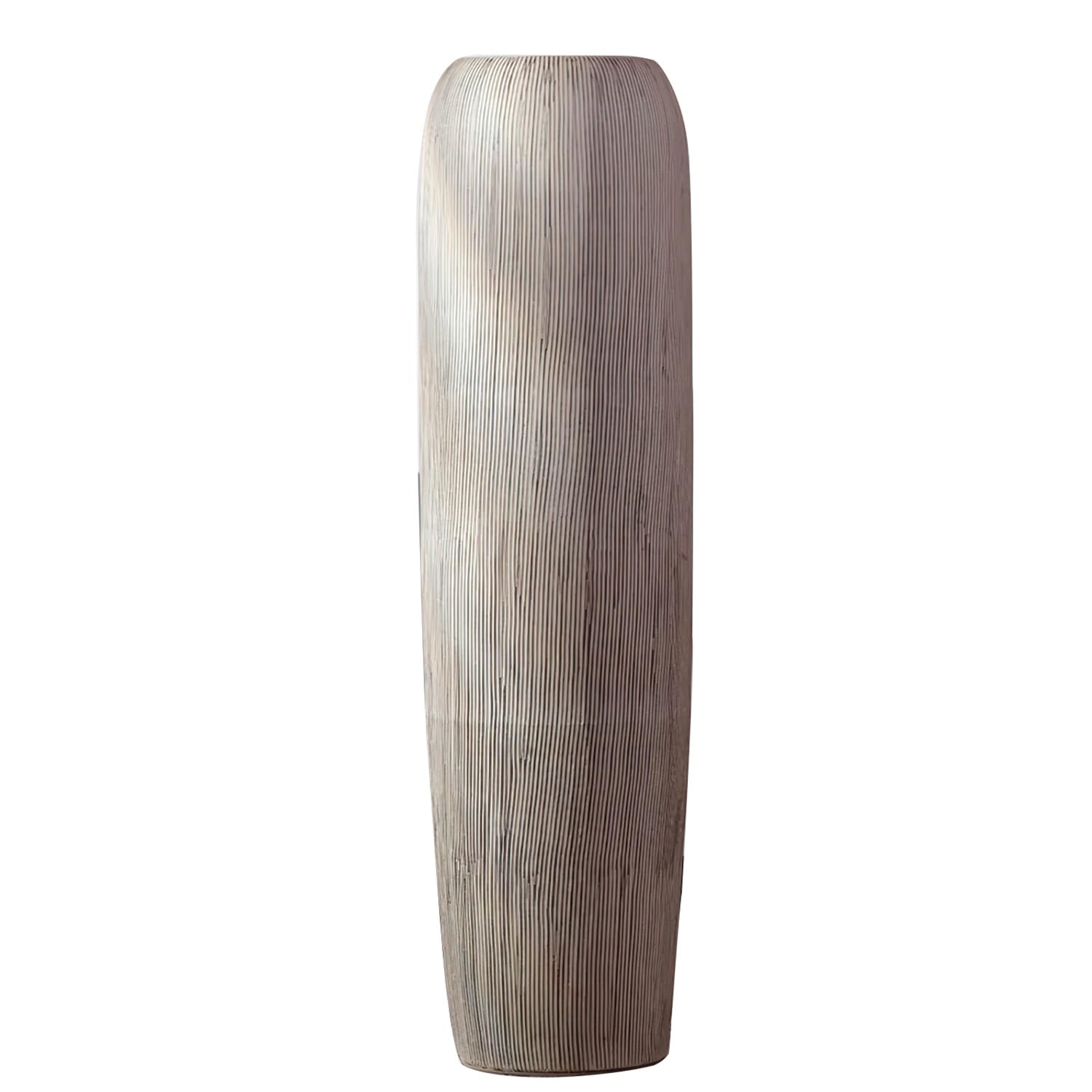 asdchZen Tall Floor Vase, 39.3 Inches/100Cm Large Floor Ceramic Vase, Modern Sophisticated Floor Vase For Home Deocr, Living Room, Entryway, Office, Branches And Dried Flowers,26x100cm