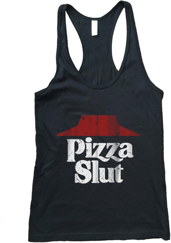 RexLambo Women's Pizza Slut Vintage Racerback Tank Top