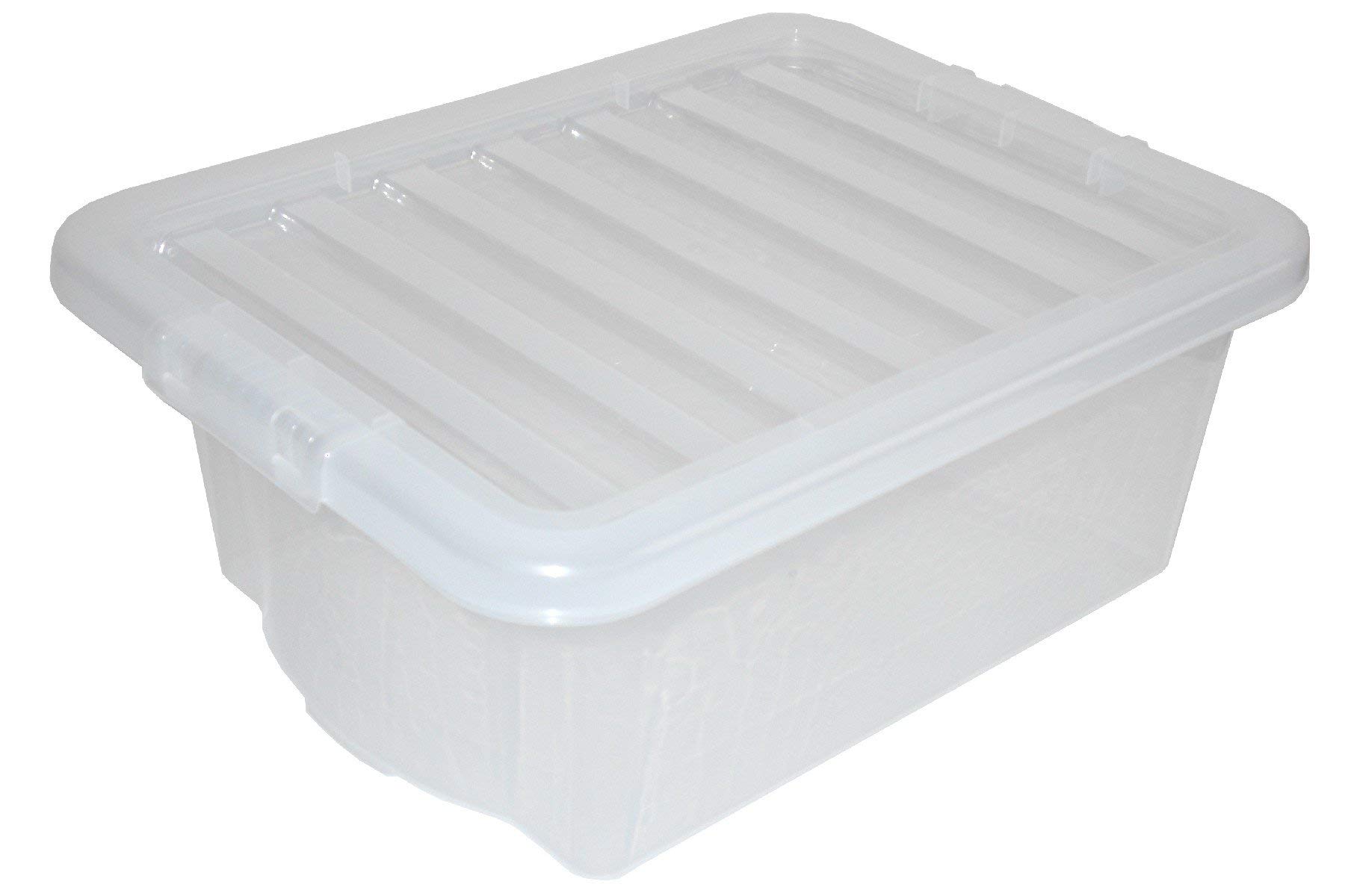Whatmore CRYSTAL BOX & LID, CLEAR, 16L 10850 By WHAM & Best Price Square
