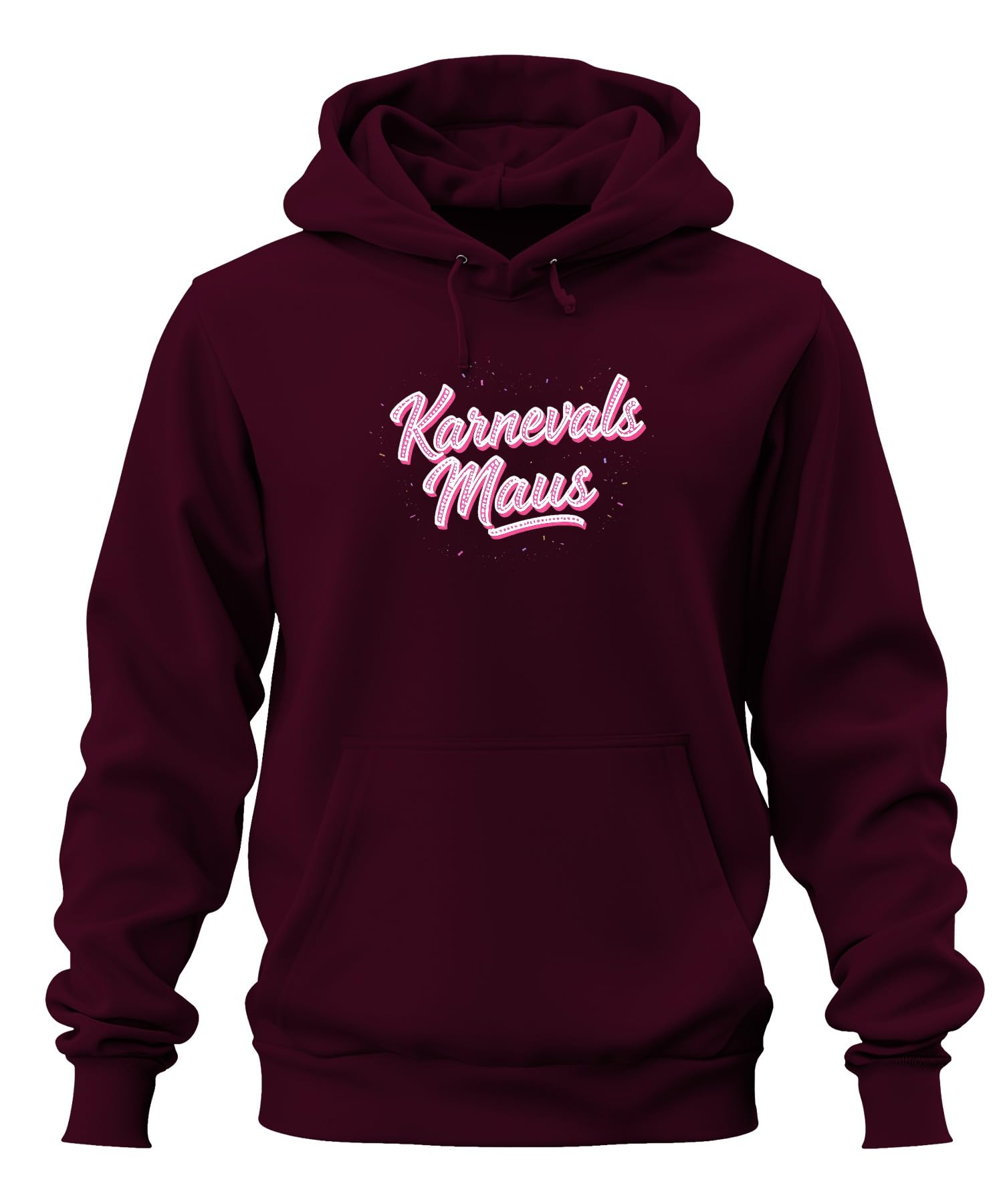 Karnawał myszką, karnawał, konfetti, różowy, uroczy kostium unisex bluza z kapturem
