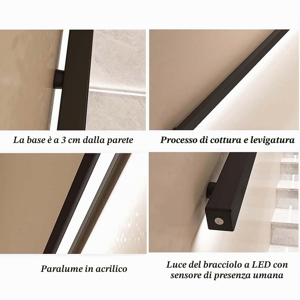 Luz LED con sensor de movimiento de 8 pies, luz nocturna montada en la pared para escaleras, dormitorios, pasillos y decoración, solución de iluminación segura y elegante para el hogar