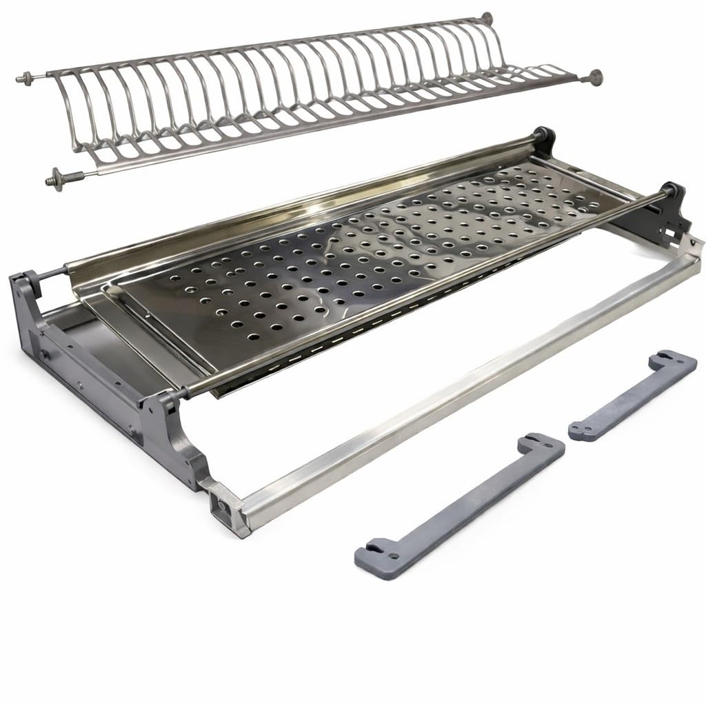 Scolapiatti da Incasso Calandrelli 56 cm, Acciaio Inox