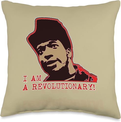 Natural Afro Revolutionary Young Brother Young Revolutionary Brother in Chicago 1969 Community Love Throw Pillow 16x16 Multicolor