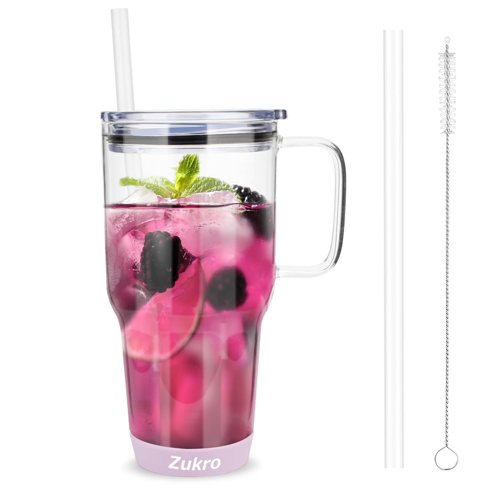Amazon.com | Zukro 32 oz Borosilicate Glass Tumbler with Handle