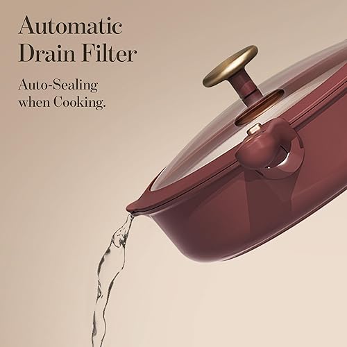 Miniatura 5 de CAROTE Juego de ollas y sartenes antiadherentes reforzadas con titanio, 18 piezas, juego de utensilios de cocina antiadherentes con mango