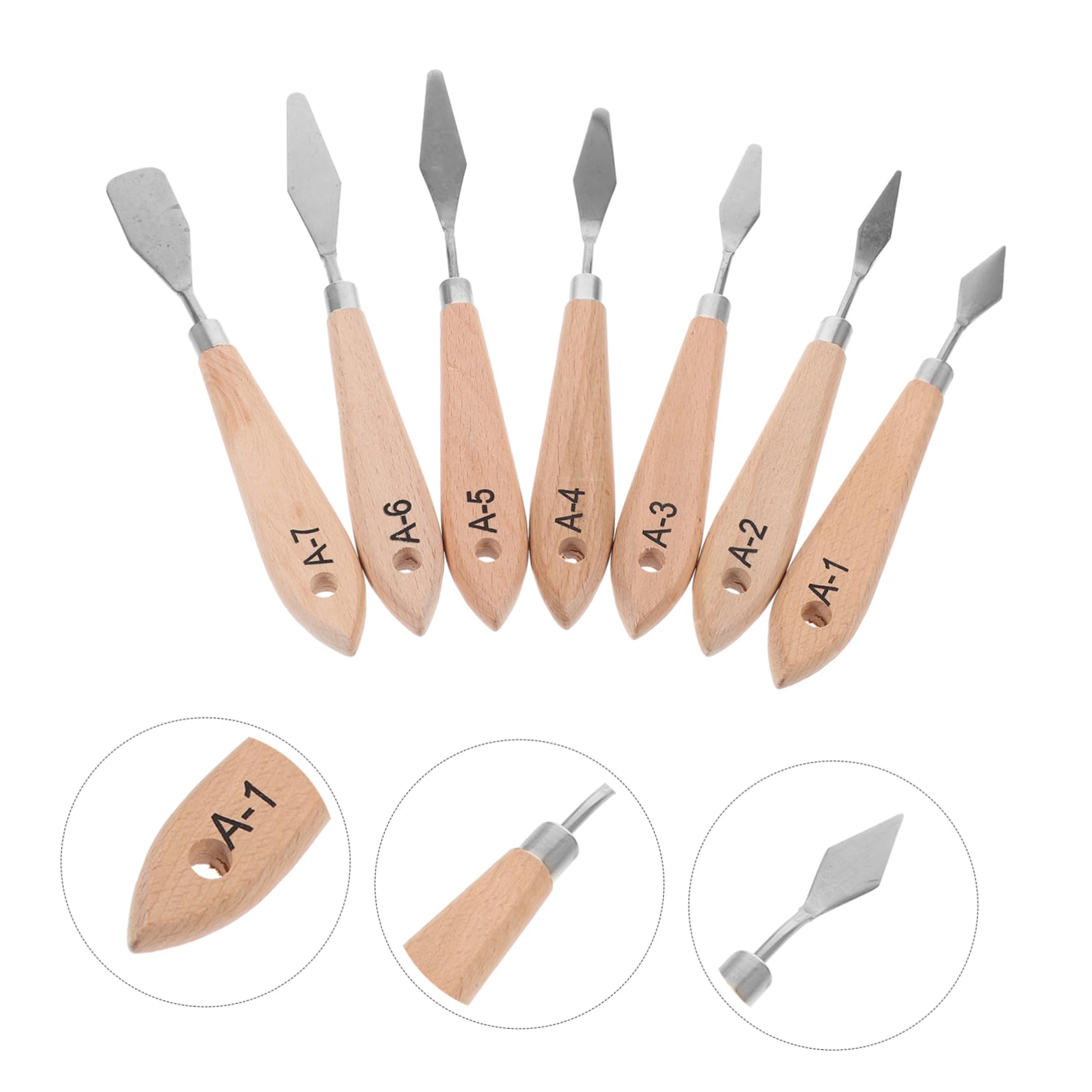 Uonlytech 4 ensembles Ensemble De Couteaux Pour Peinture À L'Huile Couteau À Peinture Grattoirs À Peinture Spatule De Couleur Couteau À Palette Grattoir À Peinture 7 pièces * 4