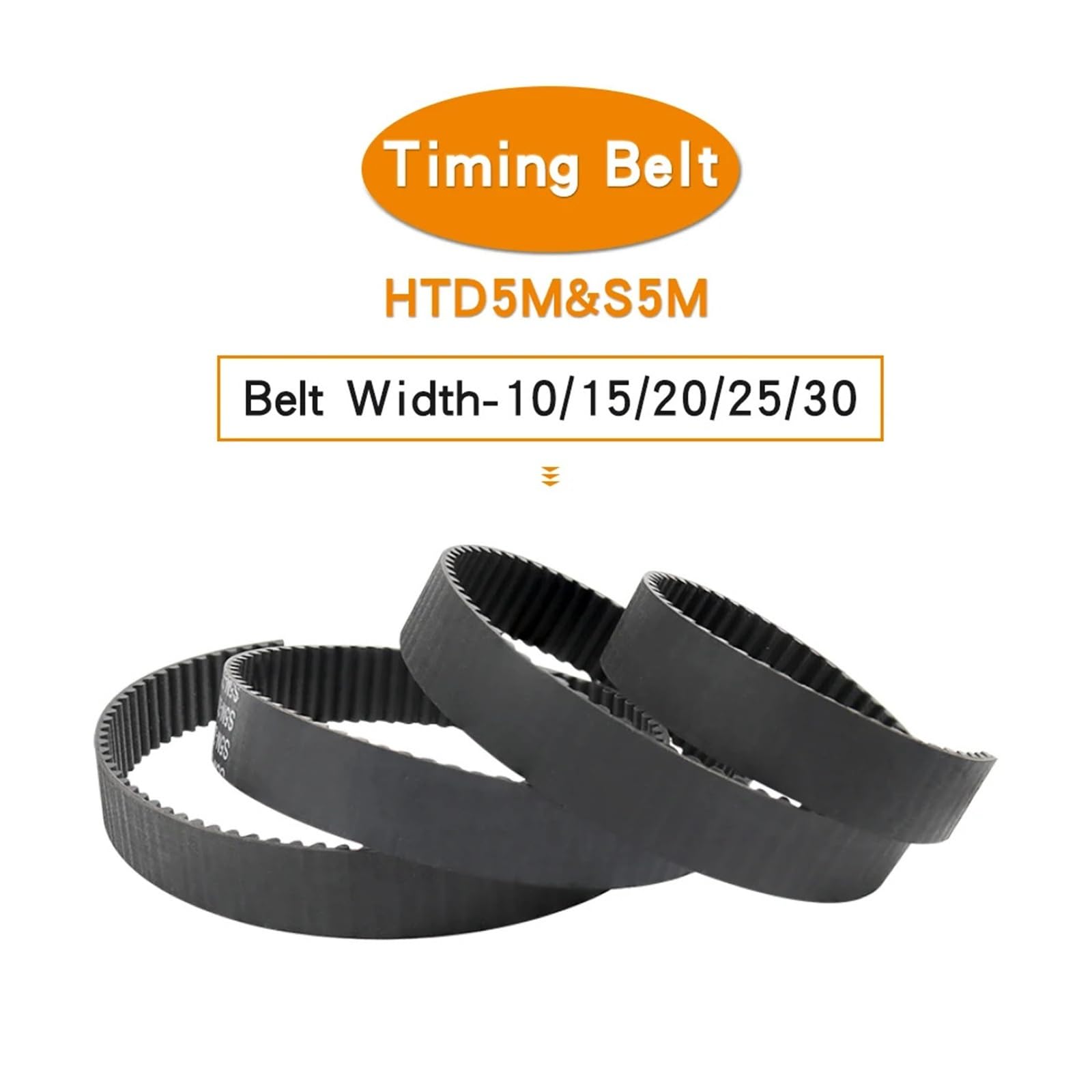 Geeyu HTD5M Timing-Gürtel – 300-5M, Breite 9 Mm, Zähne 60, Bogenzahn, Für Maschinen Und Getriebe