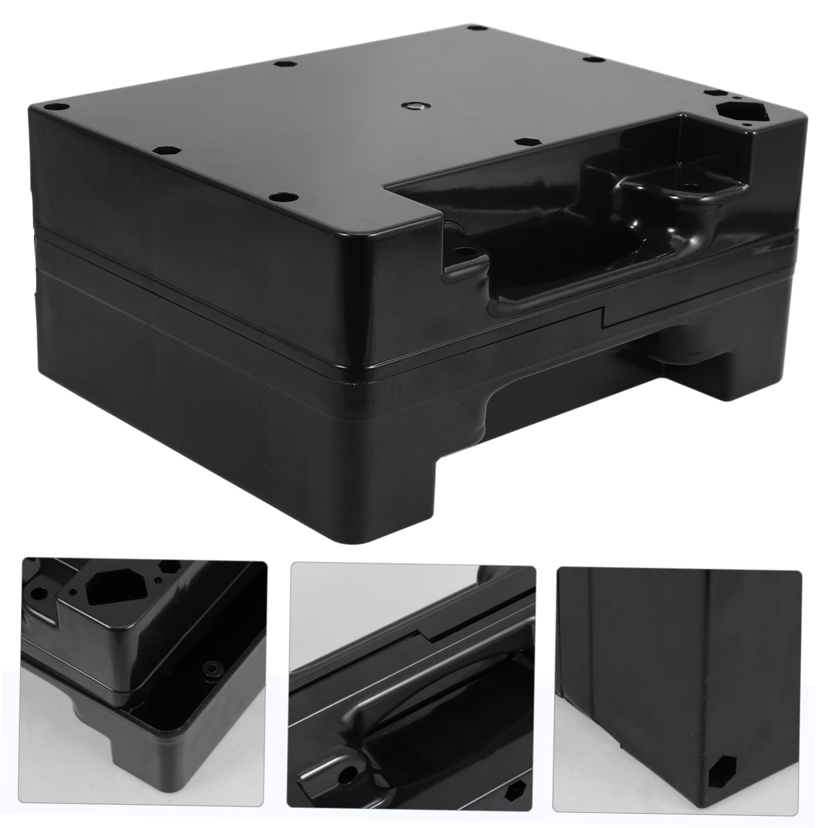 Gatuida Aufbewahrungsbox für Elektrorollstuhl Akkus Batterieträgerbox aus Kunststoff für 2x 12v12ah Batterien Langlebige Batteriekasten Schutz für Rollstuhl Batterien