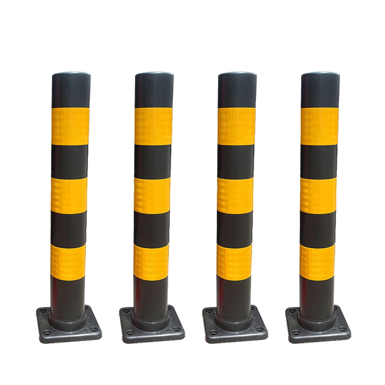 Dissuasori Di Parcheggio In Acciaio 91cm - Giallo, Con Bulloni, Per Sicurezza Stradale - Foto 3