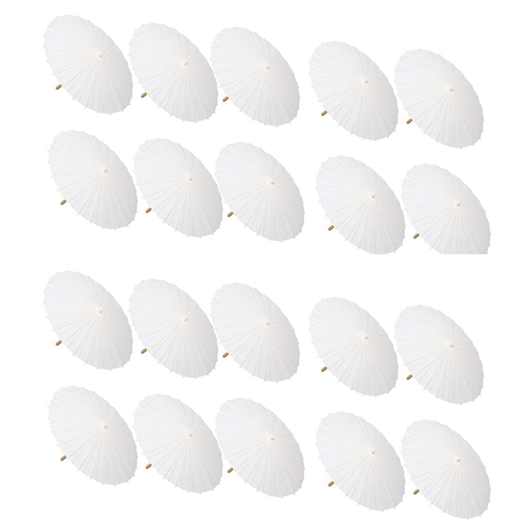 20 Stück Papier-Sonnenschirme für Hochzeiten, Party-Geschenke, Bambus-Schirme für Brautparty-Mittelstücke, Foto-Requisiten, 59,4 cm