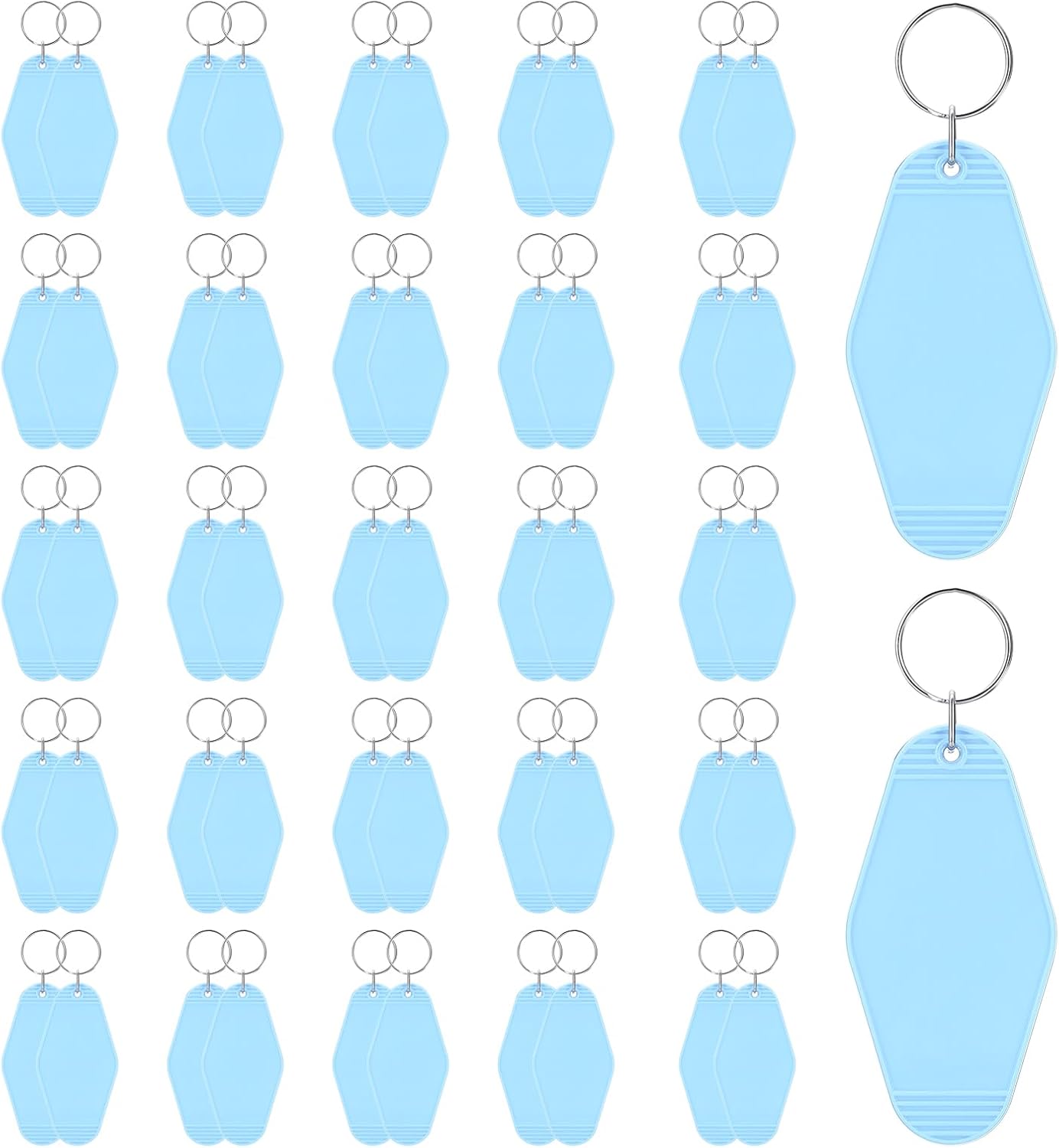 PATIKIL Vintage Motel Keychain, Blank Hotel Keychains Rhombus Retro Key Tag for DIY Crafts Backpack Luggage Labels Tags