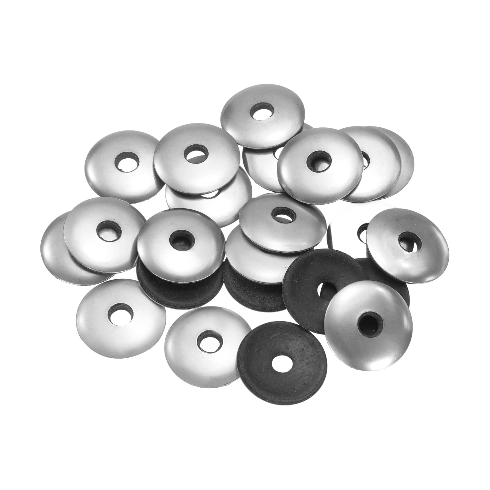 sourcing map 25Pcs Neoprene Rubber Sealing Washers M6.3x25mm 304 Stainless Steel EPDM Bonded Sealing Washer Waterproof Gaskets for Screws Bolts