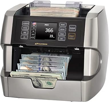 VC 7 Bank Grade Money Counter Machine Mixed Denomination Value Counting Mulit.