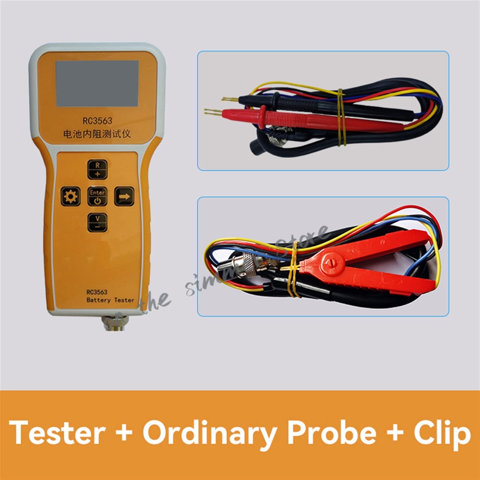 Probadores de baterías, Modelo RC3563 Probador de resistencia interna de la batería verdadero de cuatro cables C.A. Clasificador de resistencia interna Litio de plomo-ácido UPS Prueba(Package 4)