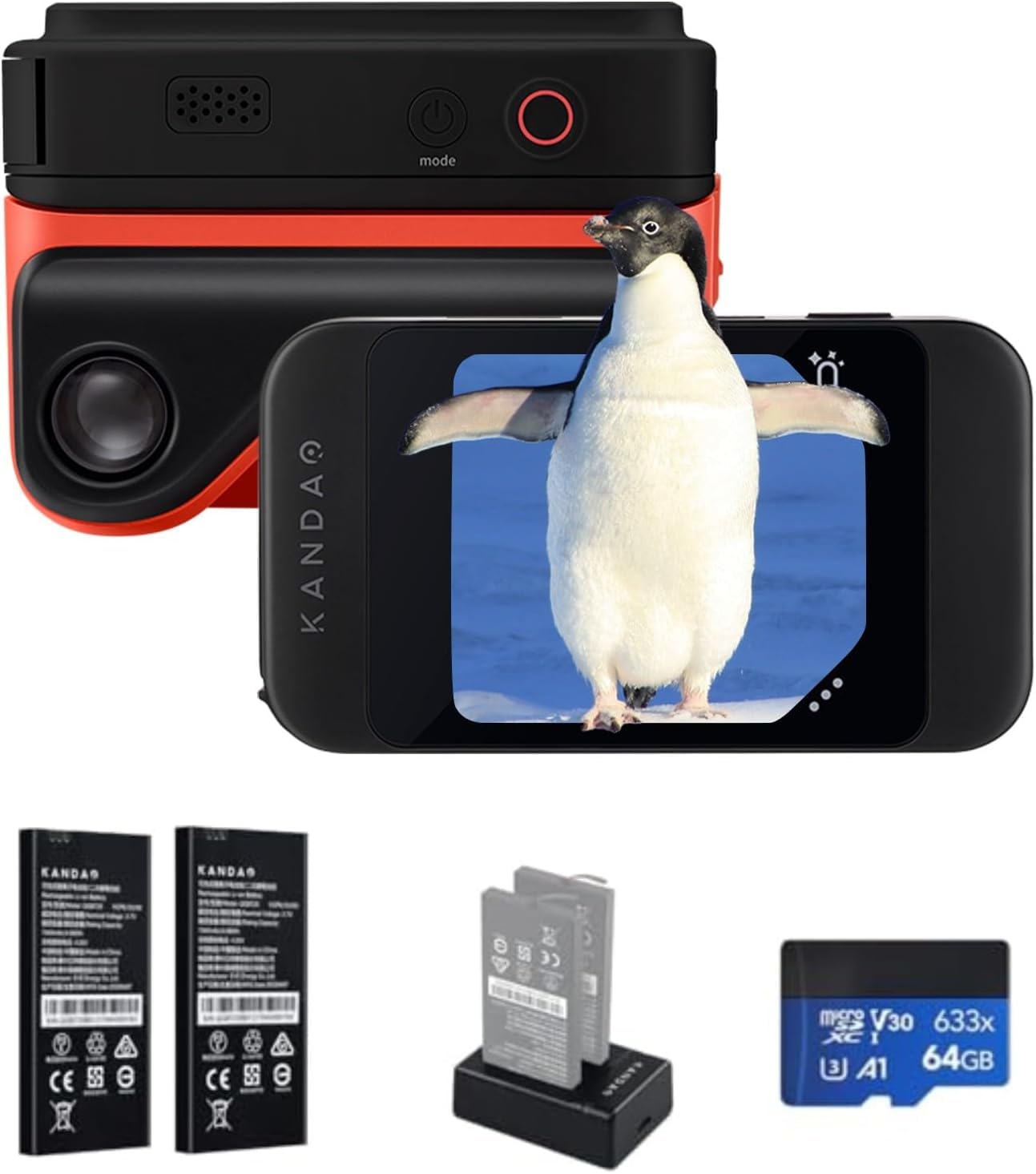 Kandao QooCam Ego - Viewer-Integrated 3D VR Camera, 4K 60fps Videos Stereoscopic Instant Display, for Travel, Party, VR Content-Created Device, Compatibile con AR Glasses, Black Kit.