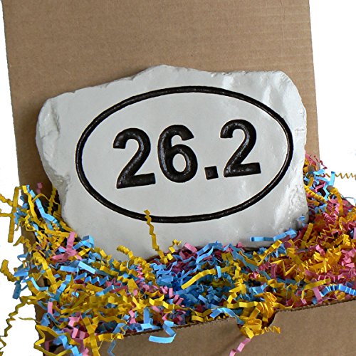 Marathon 26.2 Miles Runner Rock W/Gift Box #TOP7