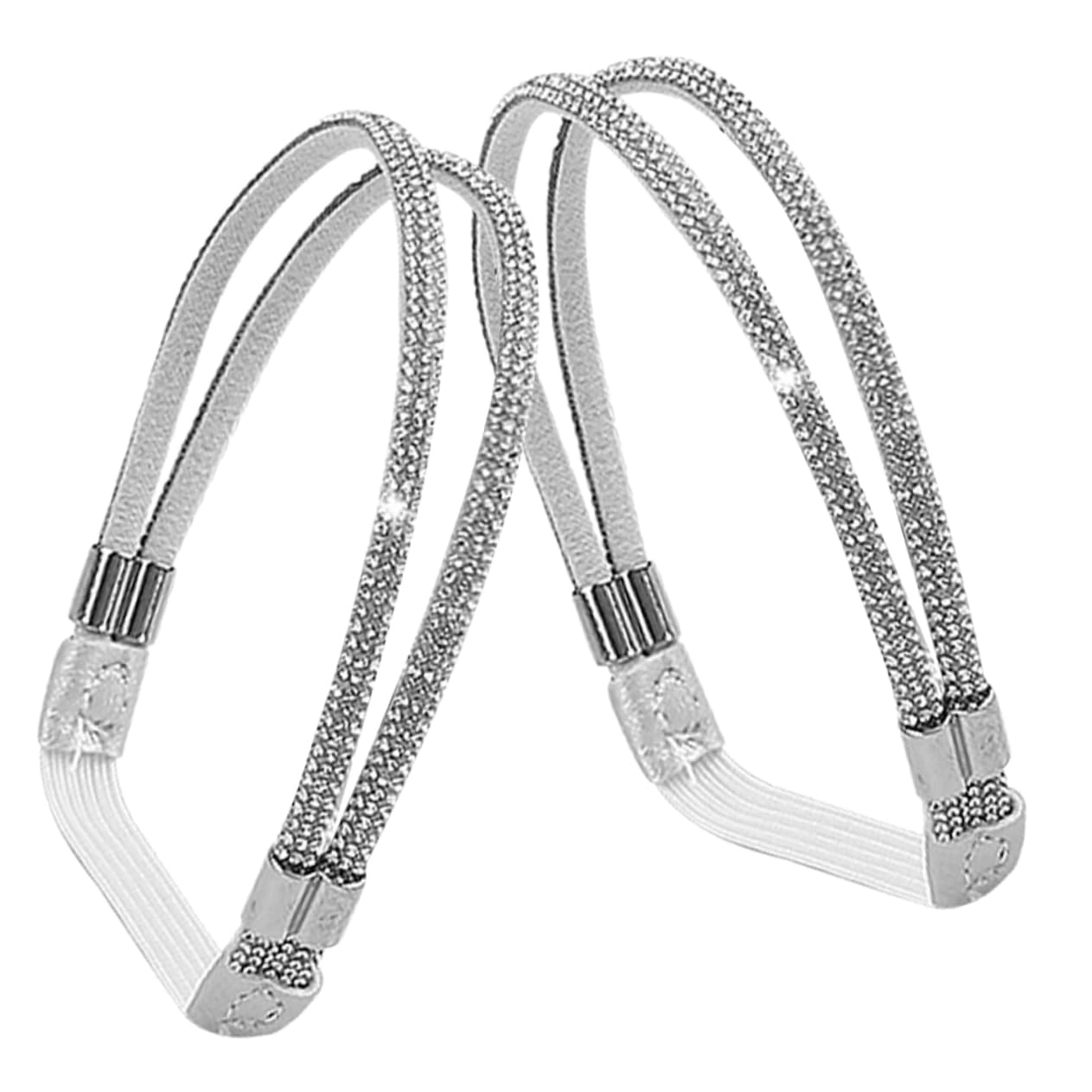 Holibanna High Heels Straps for Women Adjustable Detachable Ankle Straps Anti-fall Shoelaces Dazzling Rhinestones Comfortable Fit for Fashion Shoes