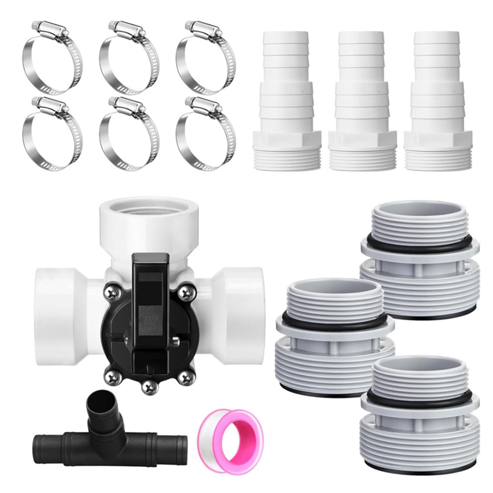 Generisch Kit de vannes de déviation de piscine avec adaptateur de tuyau