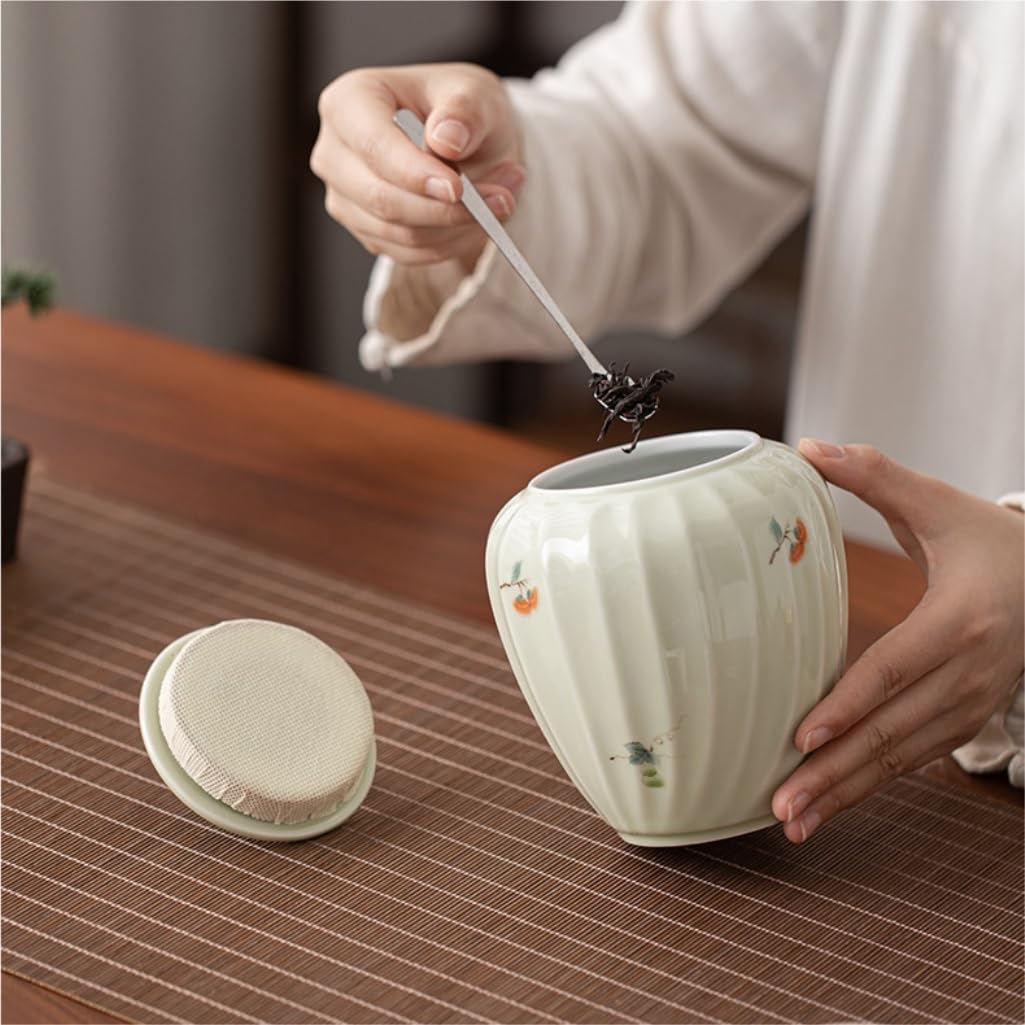 Contenitore per Barattoli Barattolo in ceramica for tè sfuso Barattolo sigillato for cereali da caffè for uso domestico Barattolo for spezie da cucina Barattolo in ceramica con coperchio Barattoli Por