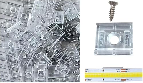 XXHong - 100 clips + 100 tornillos de 8 a 0.472in de ancho, clip de fijación, tornillos fijos de soporte, adecuado para dormitorio, sala de estar,