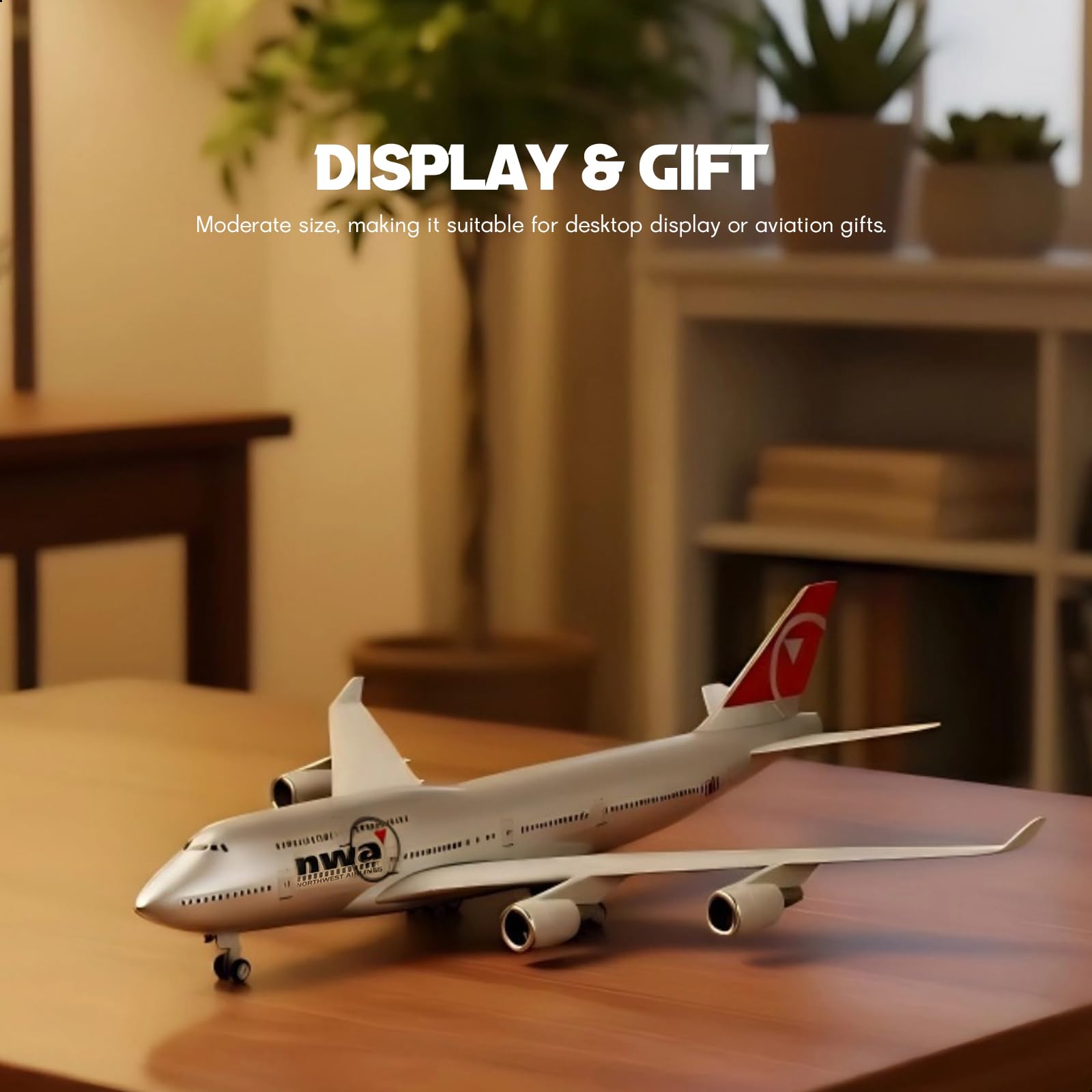 1/240 737 model samolotu do Northwest Airlines do Boeinga 737, model samolotu ze stojakiem (długość 30 cm), wstępnie wykonany zestaw modelarski dla dorosłych - kreatywne prezenty z lotnicy