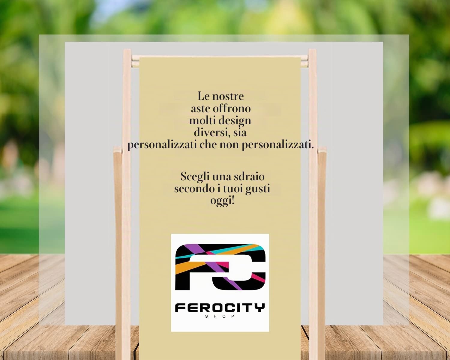 Ferocity Sedia a Sdraio Pieghevole in Legno Lettino da Giardino Poltrona Relax con Rivestimento Intercambiabile Motivo: Pastel Flowers [119]
