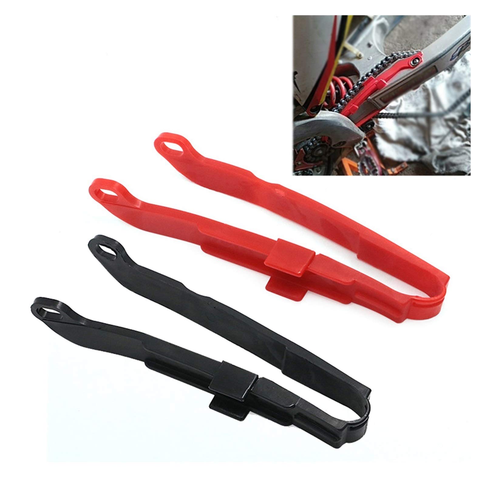 Copertura guida cursore catena moto for Honda XR250 XR250R XR400 XR400R XR600R XR650L BAJA250 LiMePng(Red)