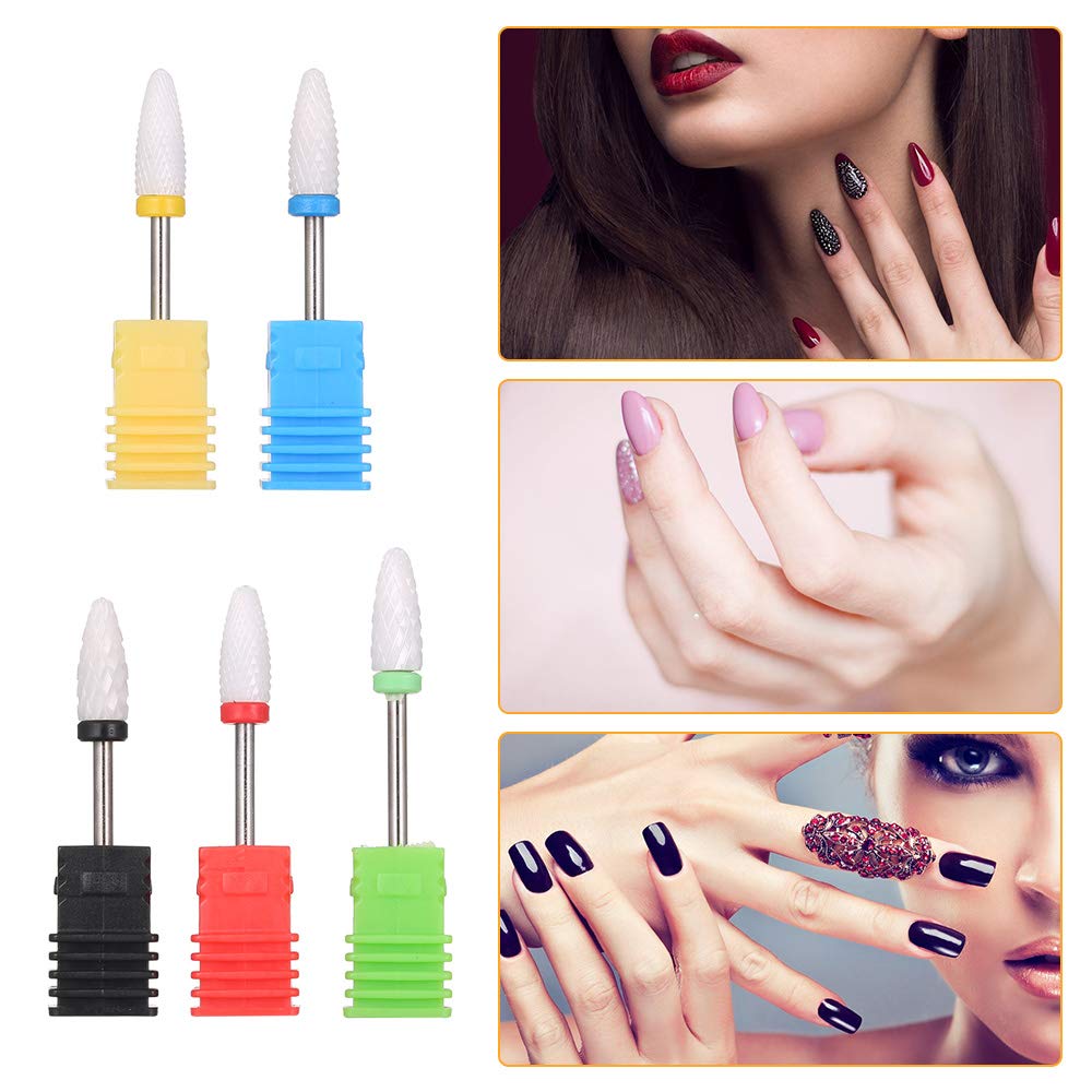 3/32'' Ceramic Grinding Head Nail Drill Bit for Nail Art Salon Tools Home Use Nail Tool 3