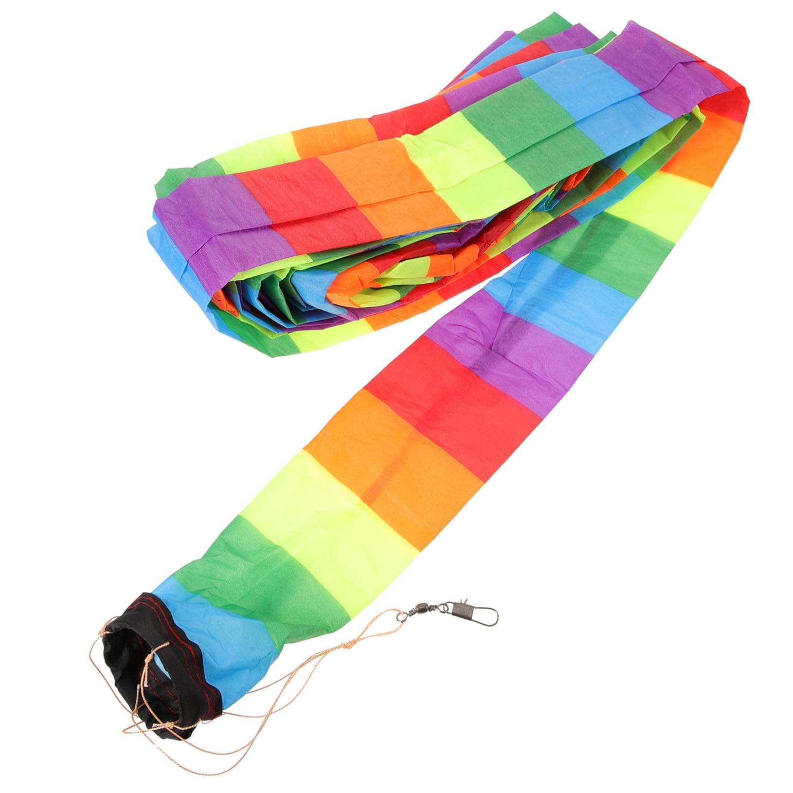 KESYOO Colorful Kite Tail Accessory Rainbow Streamer with Connector Durable for Easy Installation Storage Decoration for Outdoor Kites Wind Socks