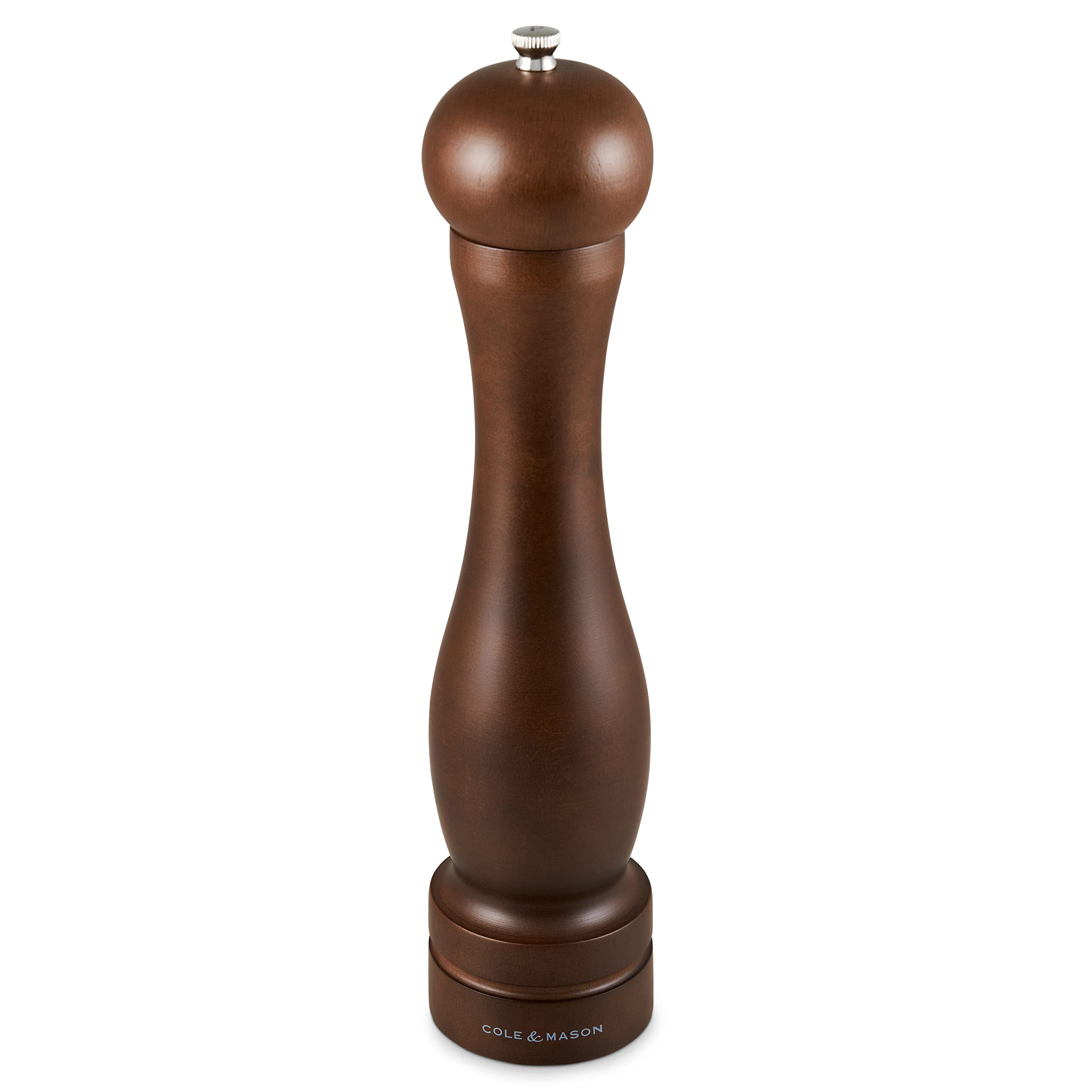 Cole & Mason Forest Capstan Moulin a Poivre, Broyeur de Poivre, Bois Foncé, Mouture Réglable, Bois de Hêtre Teinté, 315mm, Comprend 1 x Moulin, HB1244P