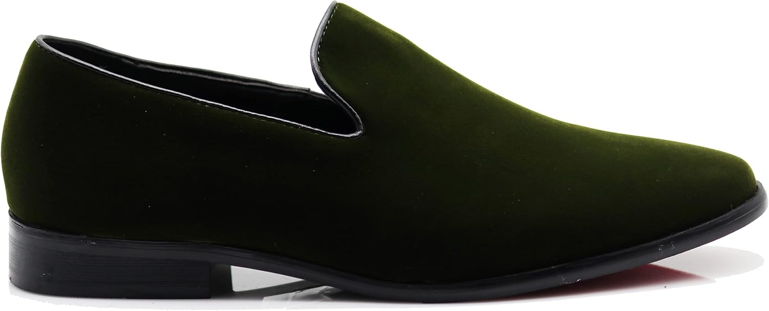 Enzo Romeo Men's Fashion Formal Tuxedo Slip On Loafer Velvet Dress Shoes SKO03 - Image 3