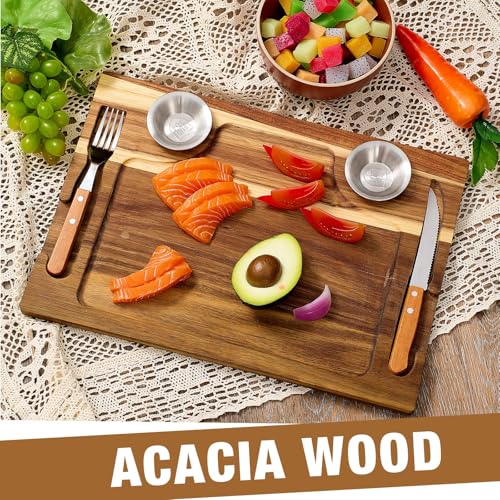 Set 2 Tablas de Cortar Acacia Rectangulares miniatura 6