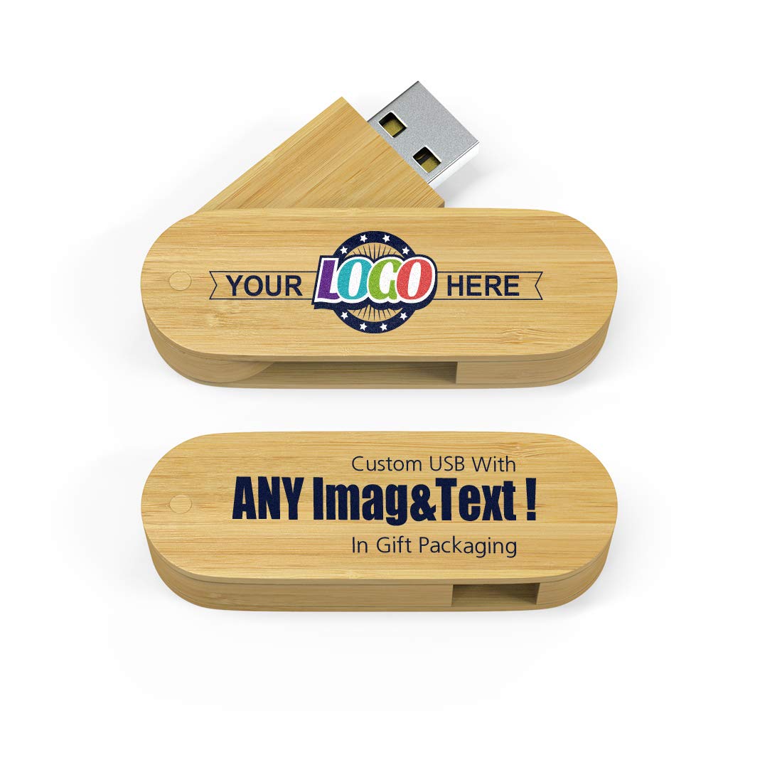 Amazon.com: MEINAMI Bamboo Customized USB Flash Drive Nature Wood Thumb  Drive Personalized Memory Stick 4GB 50 Pack : Electronics