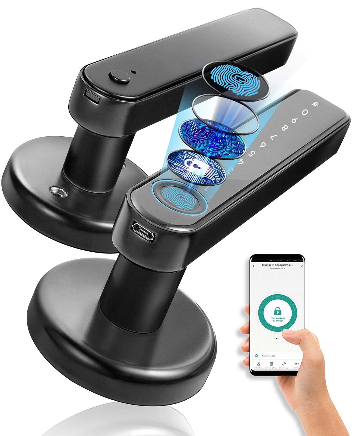 Buy Smart Door Lock, Fingerprint Door Lock, Smart Lever Door Lock with