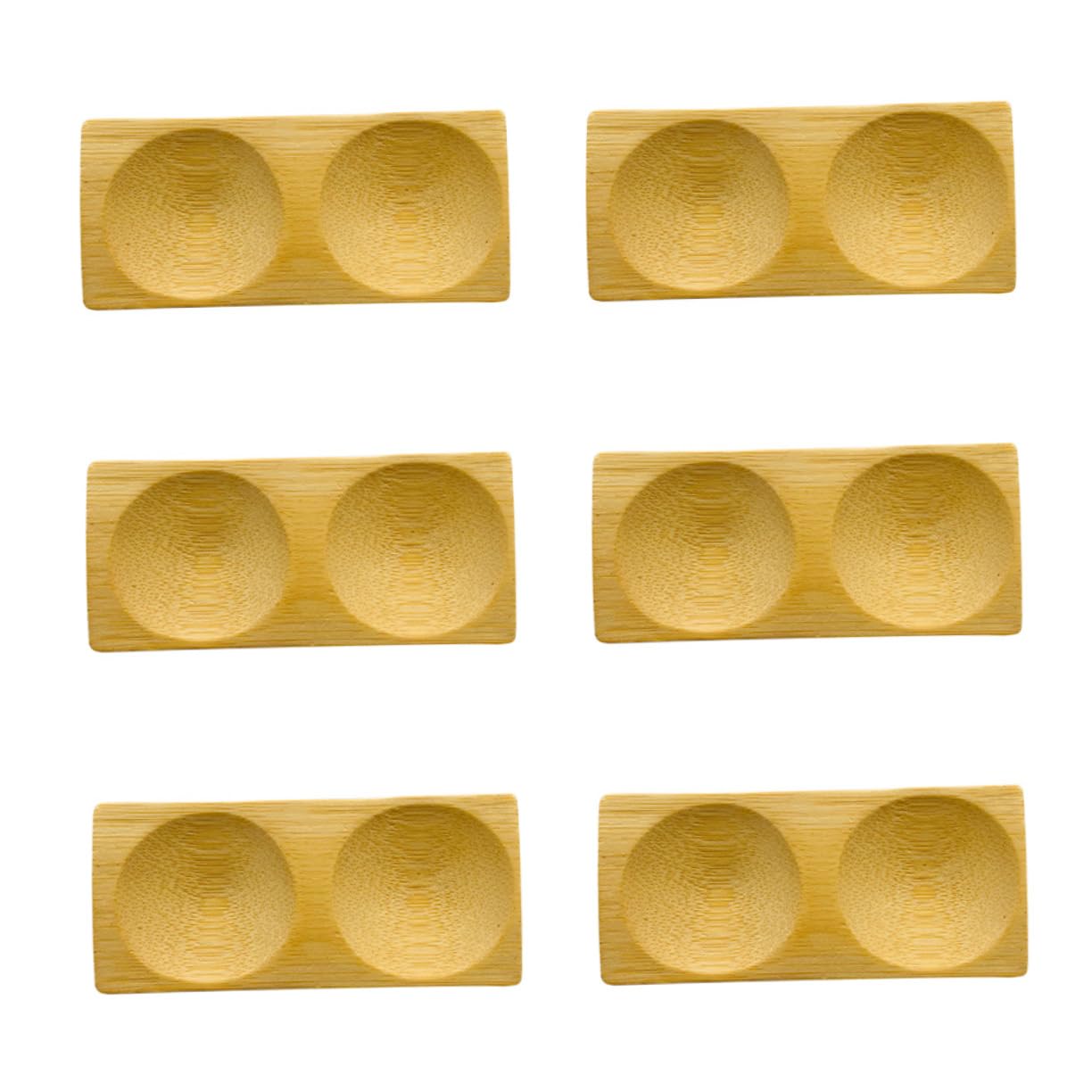 HOLIDYOYO 6pcs Snack Plate Fruit Trays Decorative Trays Dessert Platter Dipping Sauce Bowls Sauce Dipping Bowls Salt Saucer Appetizer Spoons Portion Control Dishes Food Tray re-usable