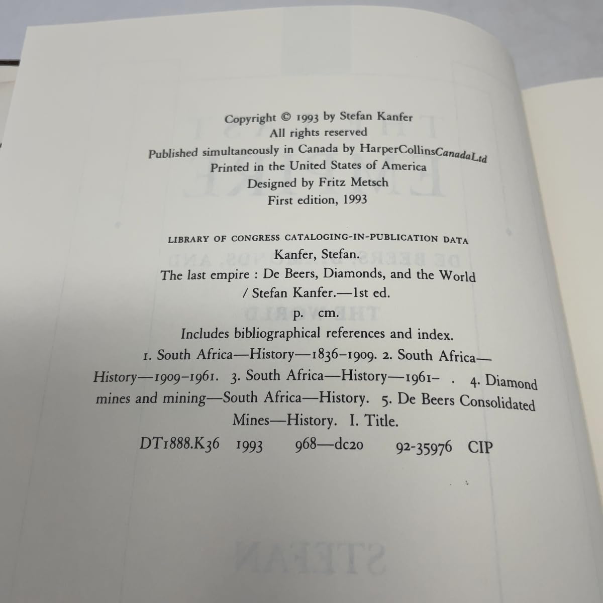 The Last Empire: De Beers, Diamonds, and the World