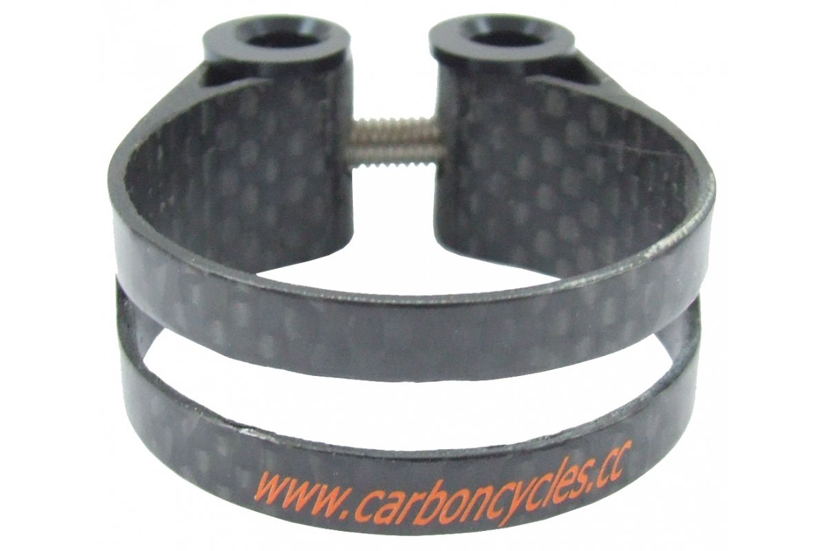 eXotic Full Carbon Seat Post Clamp 38.6 mm 12gm Ti Bolt 3K Finish Light Weight