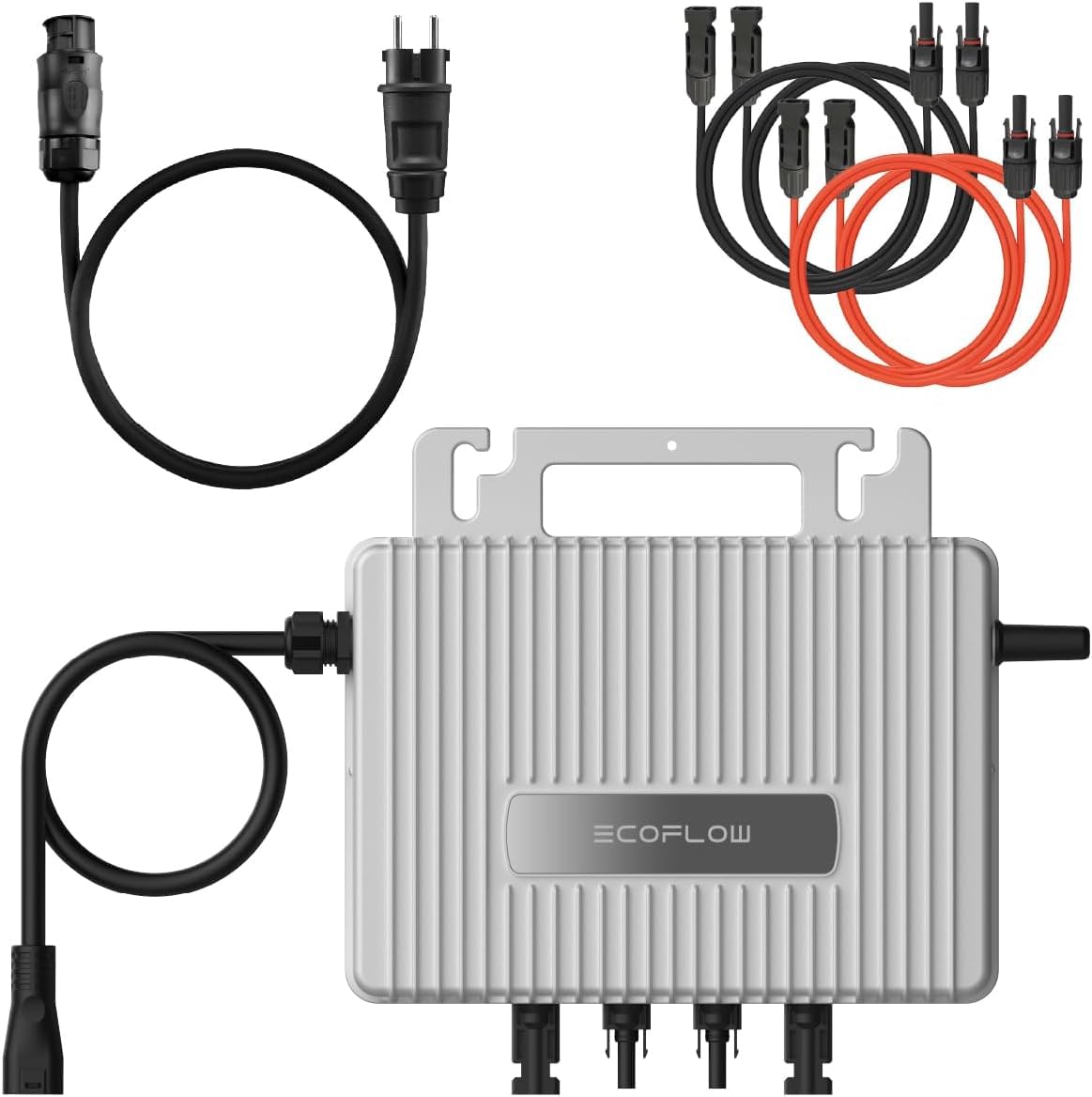 EcoFlow Stream Mikro-Wechselrichter 800W – Solar-Wechselrichter für Balkonkraftwerk, 2 MPPT, inkl. AC- & DC-Kabel, WLAN & Bluetooth, App-Steuerung, IP67, 10 Jahre Garantie, Plug & Play