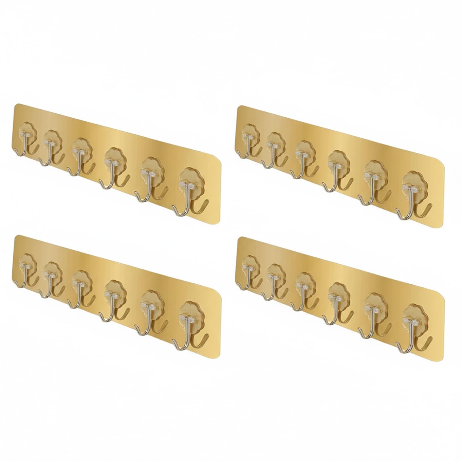 KBS Self Adhesive PVC Wall Hanger Hooks (Pack of -4) for Hanging Clothes,Photo Frame,Key Home Kitchen Tools Office Bathroom Bedroom Products Door Organizers Accessories Items