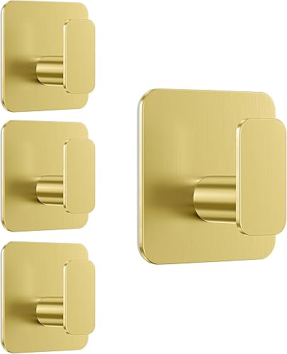 Miniatura 12 de Ganchos plateados para colgar resistentes, ganchos adhesivos para ducha, baño, cocina, bata, toalla, abrigo, gancho impermeable y resistente al