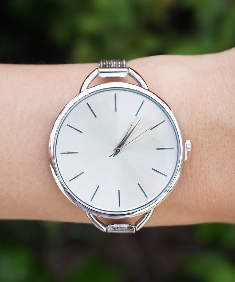 Silver Minimal Watch, White Womens Watch, Silver Watch, Modern Watch, Simple Watch
