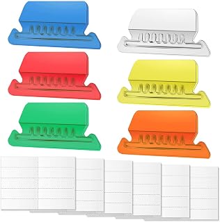 2 Inch 60 Sets Hanging File Tabs and Inserts, Colorful File Folder Labels Filing Tabs for File Identification, Easy to Read(6 Colors)