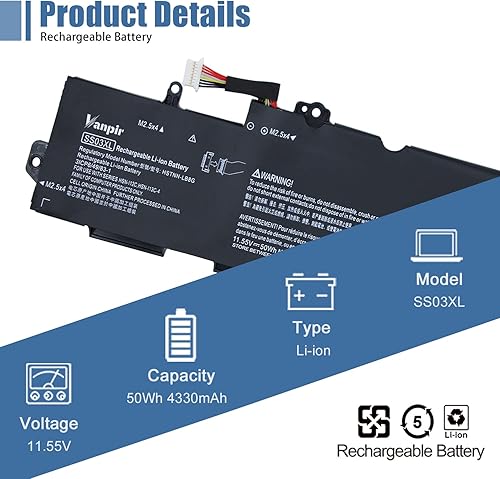 Miniatura 2 de SS03XL 933321-855 Batería para HP EliteBook 730 735 740 745 830 840 846 G5 EliteBook 735 745 830 840 G6 ZBook 14U G5 G6 Notebook HSN-I13 C-4 93