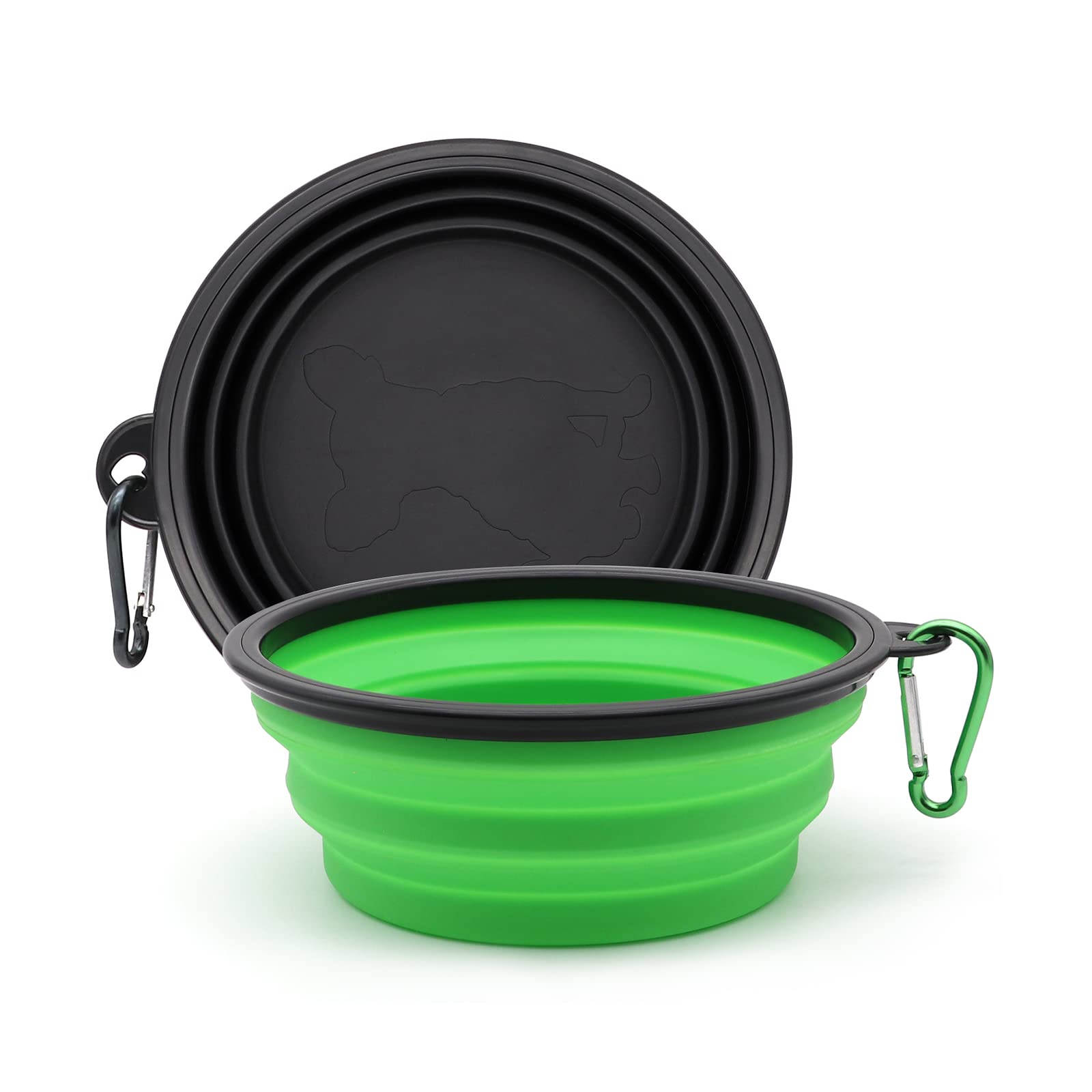 COLLAPSIBLE 2Pack Small Dog Travel Bowl, Collapsible Bowls for Dogs, Foldable Cat Water Bowl