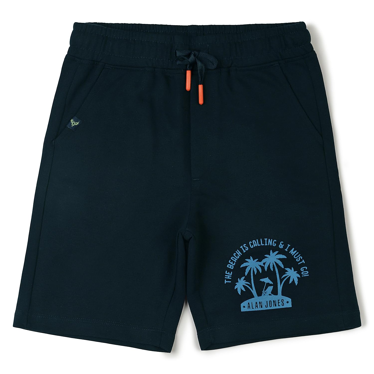 Alan Jones Clothing Boys Casual Bermuda Shorts | Placement Print | French Terry | Regular Fit | Drawstring Closure | Age 5–16 Years | Lounge & Casual Wear