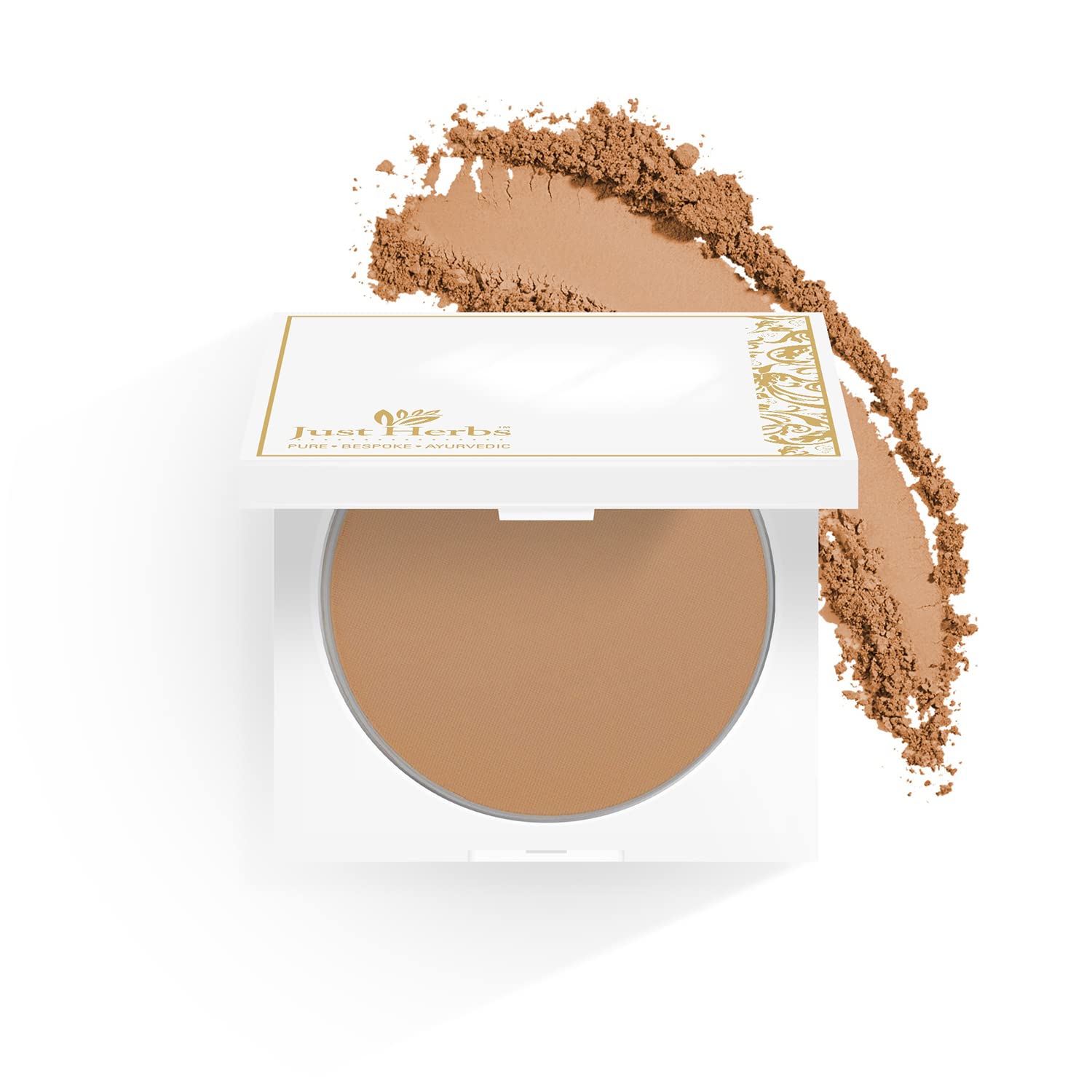 Just Herbs Compact Powder Mattifying & Hydrating With SPF 15 + For All Skin Type Talc & Fragrance Free - 9gm (Beige)
