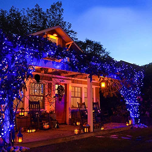 Image of LED Fairy String Lights 12 Meter Blue Copper Wire | Waterproof & Energy Saving Decorative Lights for Diwali, Home, Bedroom, Wedding, Balcony & Garden (Pack of 1)