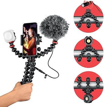 スマホアクセサリー JOBY gorillapod Mobile Vlogging Kit Amazon.com: JOBY GorillaPod Mobile Vlogging Kit (Smartphone
